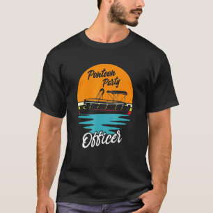 Camiseta Partido Pontoon do barco Partido Retro Sunset B