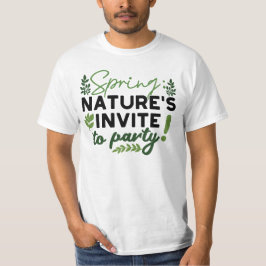 Camiseta Partido primavera - Chamada de Celebração da Natur