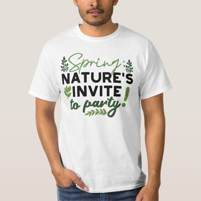 Camiseta Partido primavera - Chamada de Celebração da Natur (Frente)