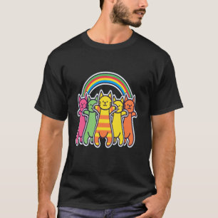 Camiseta Partido Rainbow Cats EDM Festival Rave