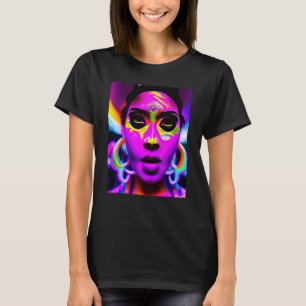Camiseta Partido Rave Psicodélico EDM Trance Club DJ Neon 4