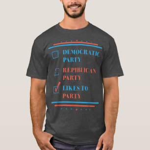 Camiseta Partido Republicano Democrata Gosta Do Partido 4