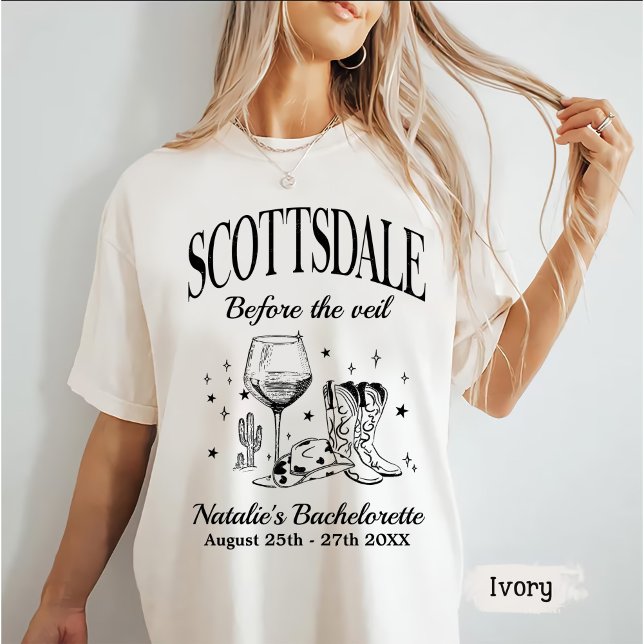 Camiseta Partido Scottsdale Bache Personalizado Antes Do Vé (Criador carregado)