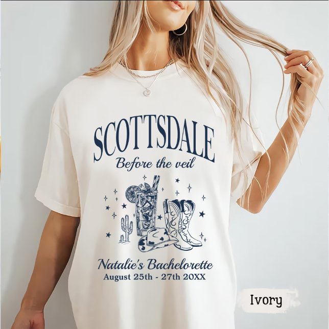 Camiseta Partido Scottsdale Bache Personalizado Antes Do Vé (Criador carregado)