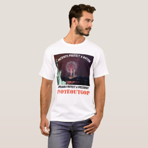 Camiseta Partisários protegem presidente VOTO OUT GOP