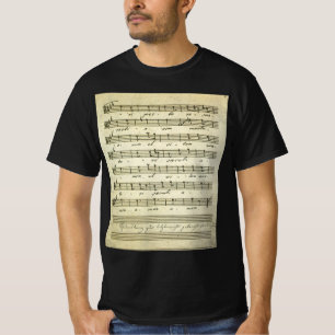 Camiseta Partitura Antiga, Partitura Musical Antiga 1810