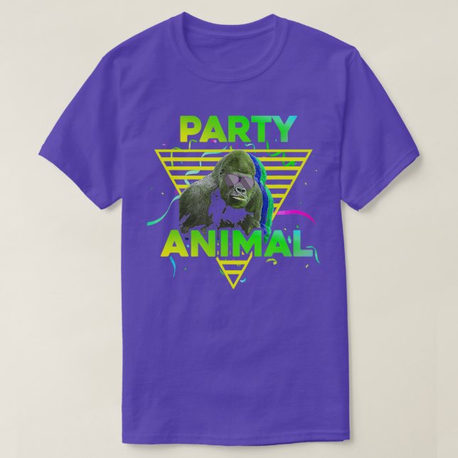 Camiseta PARTY ANIMAL Funny Gorilla Girl Boy Kid Birthday P (Frente do Design)