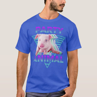 Camiseta PARTY ANIMAL Funny Pig Lover Girls Boys Kids Farme