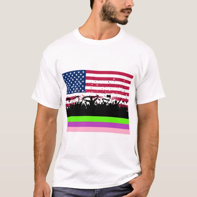 Camiseta party crowd on american (Frente)