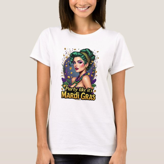Camiseta Party Like It’s Mardi Gras (Frente)