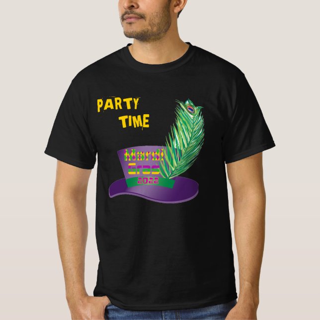 CAMISETA PARTY TIME MARDI GRAS (Frente)