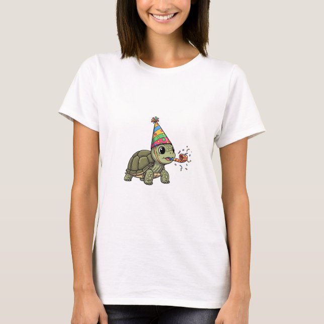 Camiseta Party Turtle's Birthday Bash (Frente)