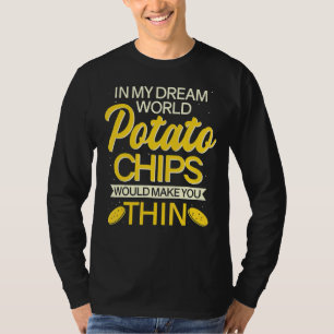 Camiseta Pás de snack de chipsets de batata fina