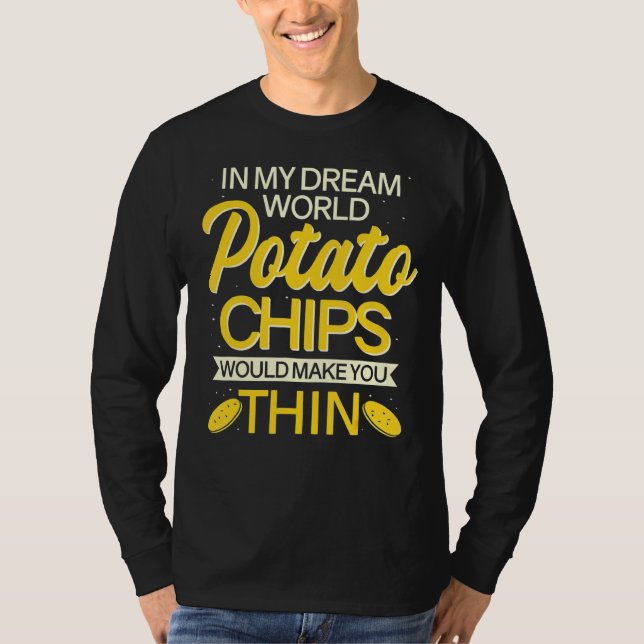 Camiseta Pás de snack de chipsets de batata fina (Frente)