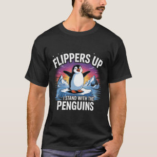 Camiseta Pás Para Cima Eu Fico Com Pinguins Engraçados