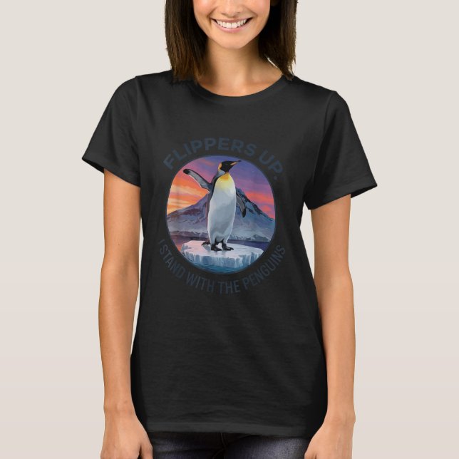 Camiseta Pás Para Cima Eu Pego Pinguins (Frente)
