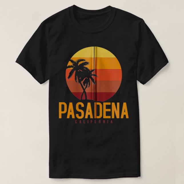 Camiseta Pasadena California Retro Gift Zip (Frente do Design)