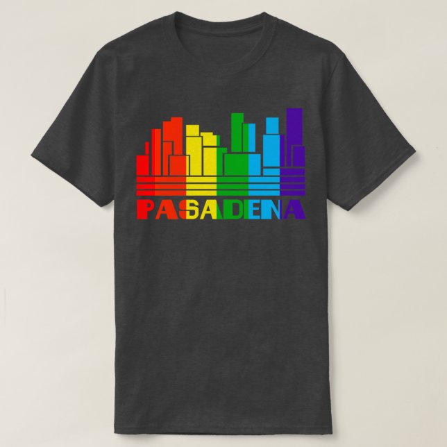 Camiseta Pasadena Pride Pasadena Gift LGBT Apoiante (Frente do Design)