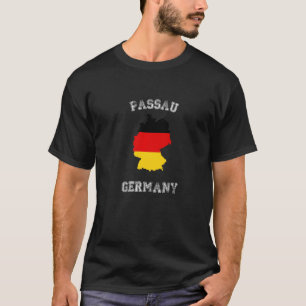 Camiseta Pasau Alemanha Clássica Mapa de Bandeiras da Alema