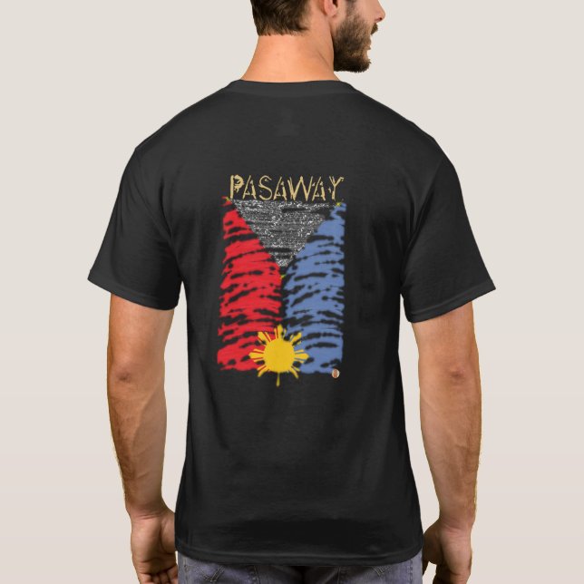 Camiseta Pasaway, Pinoy, filipino engraçado, Filipinas (Verso)