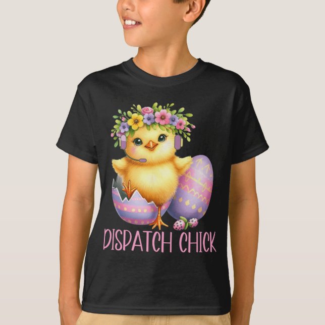 Camiseta Páscoa 911 Dispatcher Gift Police Dispatch Thin Go (Frente)
