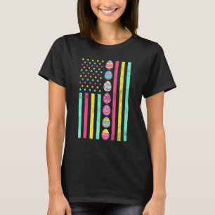 Camiseta Páscoa Americana Bandeira Fusca Ovos de Páscoa Rap