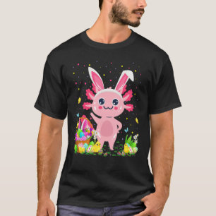Camiseta Páscoa Axolotl Bunny Ovo Caça Axolotl Páscoa Su