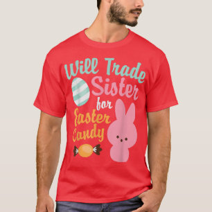 Camiseta Páscoa BargainTrocará Irmã Por Páscoa De Doces
