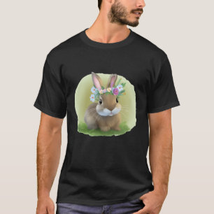 Camiseta Páscoa bonita Bunnypara um humor positivo