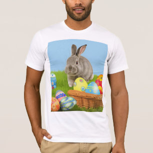 Camiseta Páscoa bonita Bunnypara um humor positivo