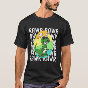Camiseta Páscoa Bunny Dinosaur Egg Funny Happy Eastrawawr R