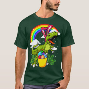 Camiseta Páscoa Bunny Dinossaur Rex Costume Adultos Rapazes