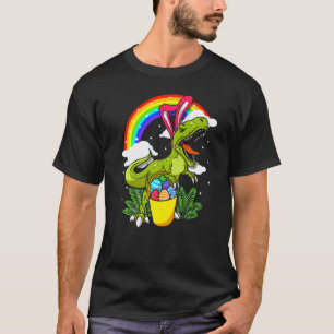 Camiseta Páscoa Bunny Dinossaur T Rex Costume Adultos Rapaz