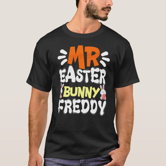 Camiseta Páscoa Bunny Freddy Egg Hunt Games Easte (Frente)
