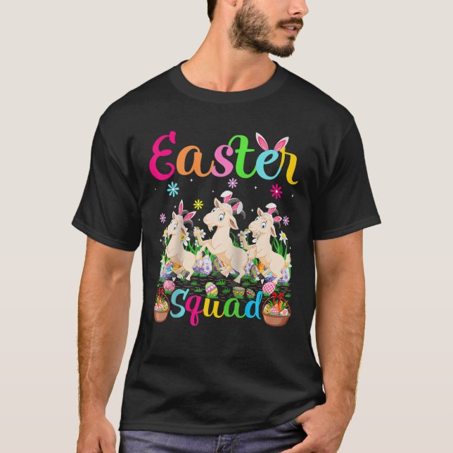 Camiseta Páscoa Bunny Goat Funny Farmer Páscoa Goat (Frente)