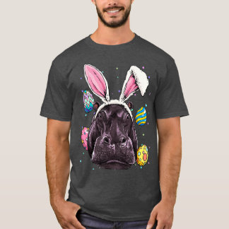 Camiseta Páscoa Bunny Hippo Páscoa Engraçada Hippo Presente