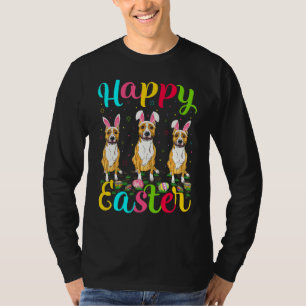 Camiseta Páscoa Bunny Staffordshire Bull Terrier Dog Ha