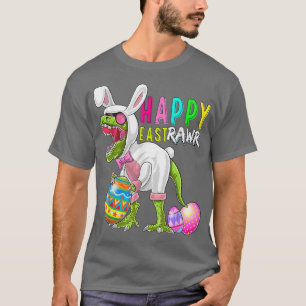 Camiseta Páscoa Bunny T Re Dinossauro 2022 Happy EastRawr C