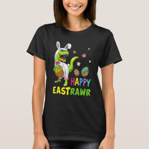 Camiseta Páscoa Bunny T Rex Dinosaur Egg Funny 2022 Happy E