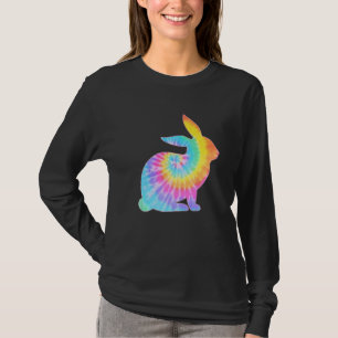 Camiseta Páscoa Bunny Tie Dye Retro Egg Hunt