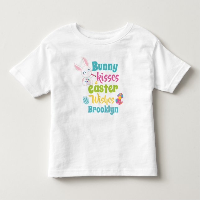 Camiseta Páscoa Bunny Toddler (Frente)