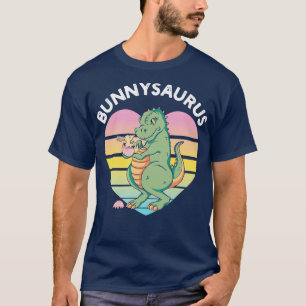 Camiseta Páscoa Bunnysaurus T Rex Dino Dabbing Rabbit Boys