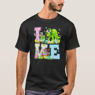Camiseta Páscoa Caça De Ovos Tricerátops Páscoa De Dinossau