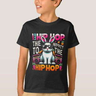 Camiseta Páscoa Coelhinha Hip Hop Hippity Engraçadas Mulher