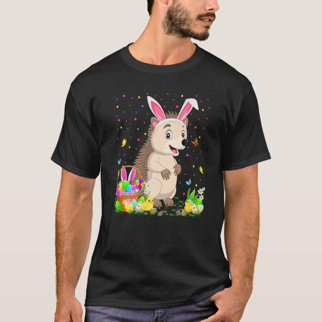 Camiseta Páscoa Coelhinho De Coelhinho De Ovo Caçando Pásco (Frente)