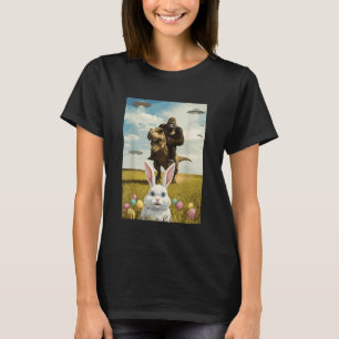 Camiseta Páscoa Coelho Bigfoot Dino OVNI Selfie Engraçado S