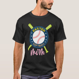 Camiseta Páscoa Coelho Coelho Coelho Orelha Mães de Basebal