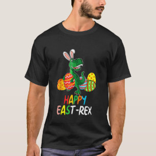 Camiseta Páscoa Coelho Leste Rex Dinossaur Egg Happy Eastra