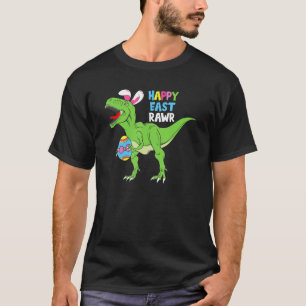 Camiseta Páscoa Coelho Leste Rex Dinossaur Egg Happy Eastra