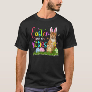 Camiseta Páscoa Com Meus Gatinhos Gatinhos Coelhinhos E